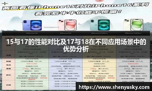 15与17的性能对比及17与18在不同应用场景中的优势分析
